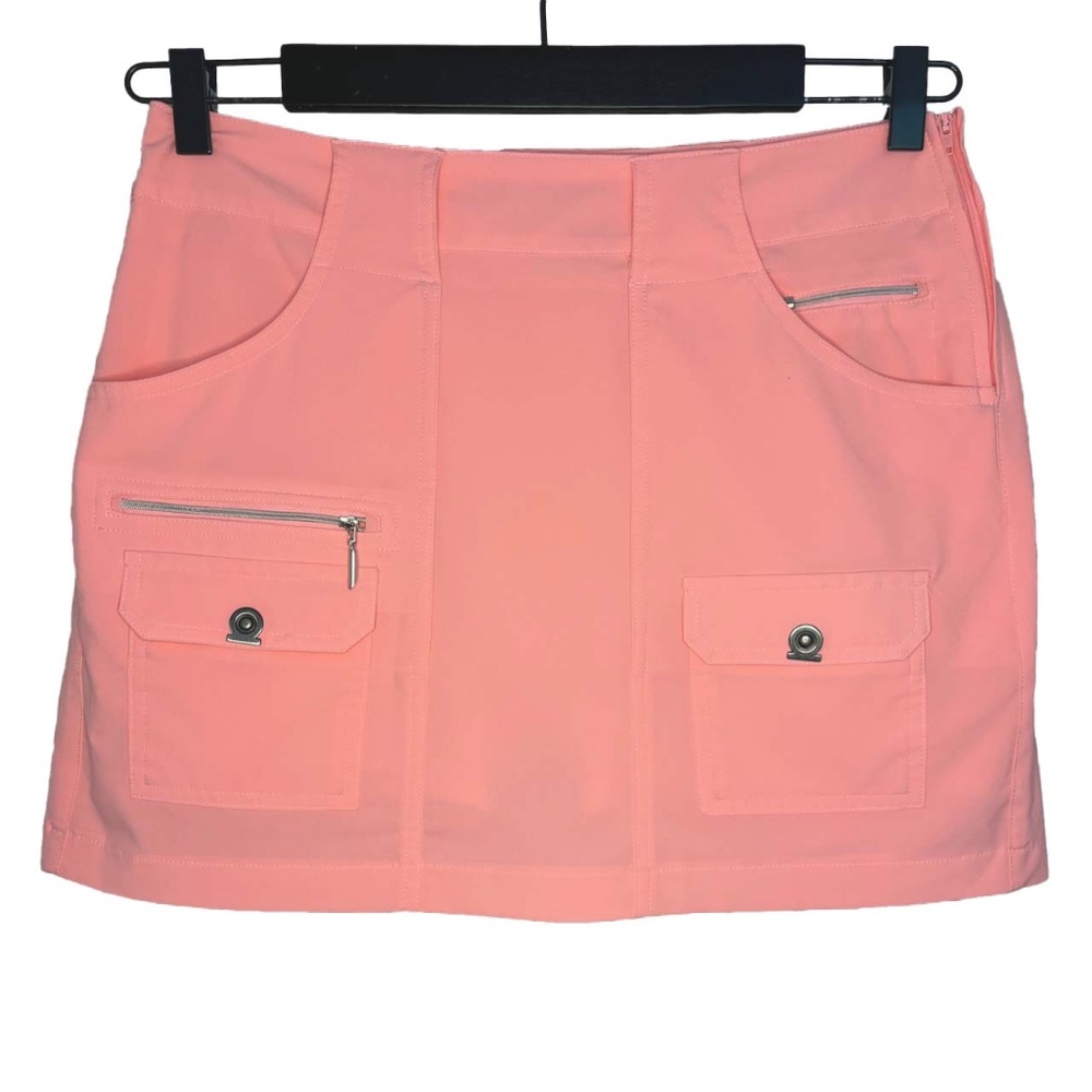 Neon Pink Skirt with Built-in Shorts